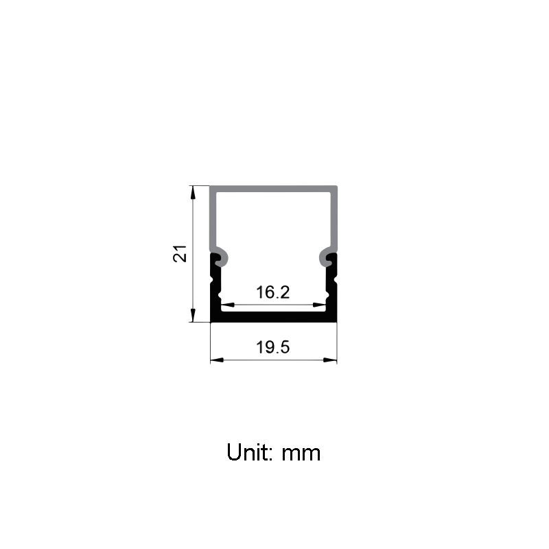 Square Diffuser Black Aluminum LED Strip Channel For 16mm LED Light Strip Square Diffuser Black Aluminum LED Strip Channel For 16mm LED Light Strip